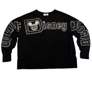 Walt Disney World Parks Authentic Glitter Embroidered Sweatshirt Size S
